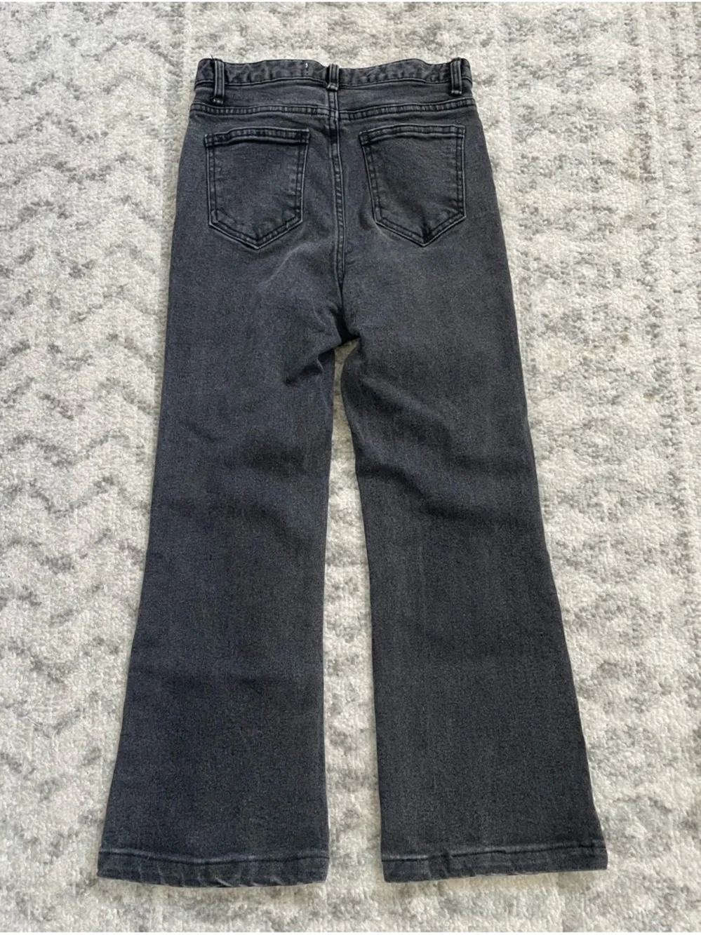 Wellrow High-Rise Wide-Leg Jeans - Black Wash - Size Small -‎ Made in Korea